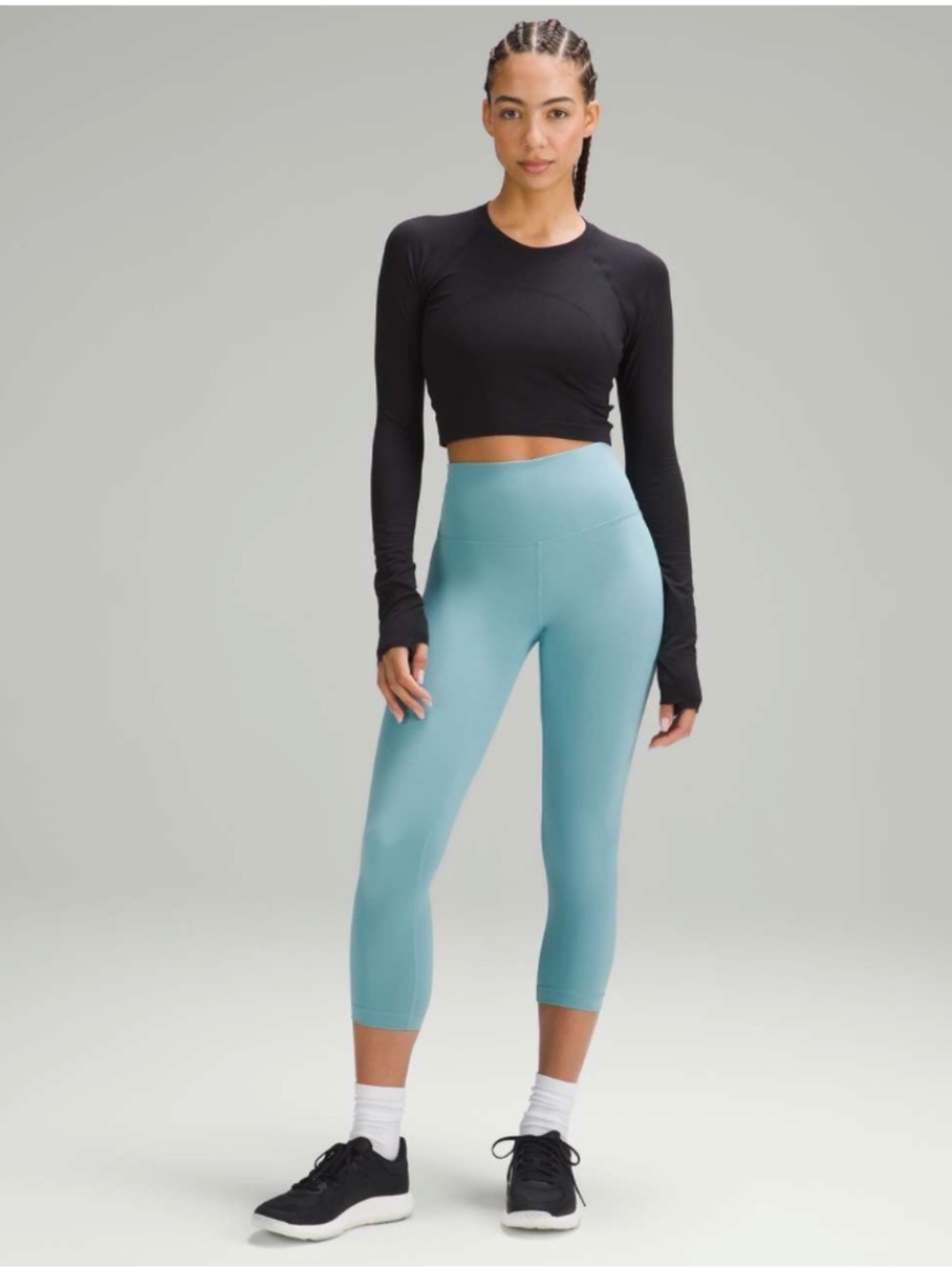 Lululemon Wunder Train High-Rise Crop 23" Tidal Teal